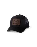 Youth Leather Patch Mesh Back Hat | Black