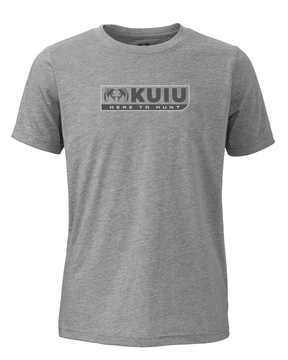 KUIU Youth Here to Hunt T-Shirt | Dark Heather Grey