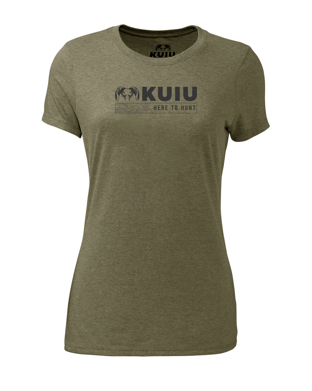 KUIU Women’s Topo Here to Hunt T-Shirt | Military Green