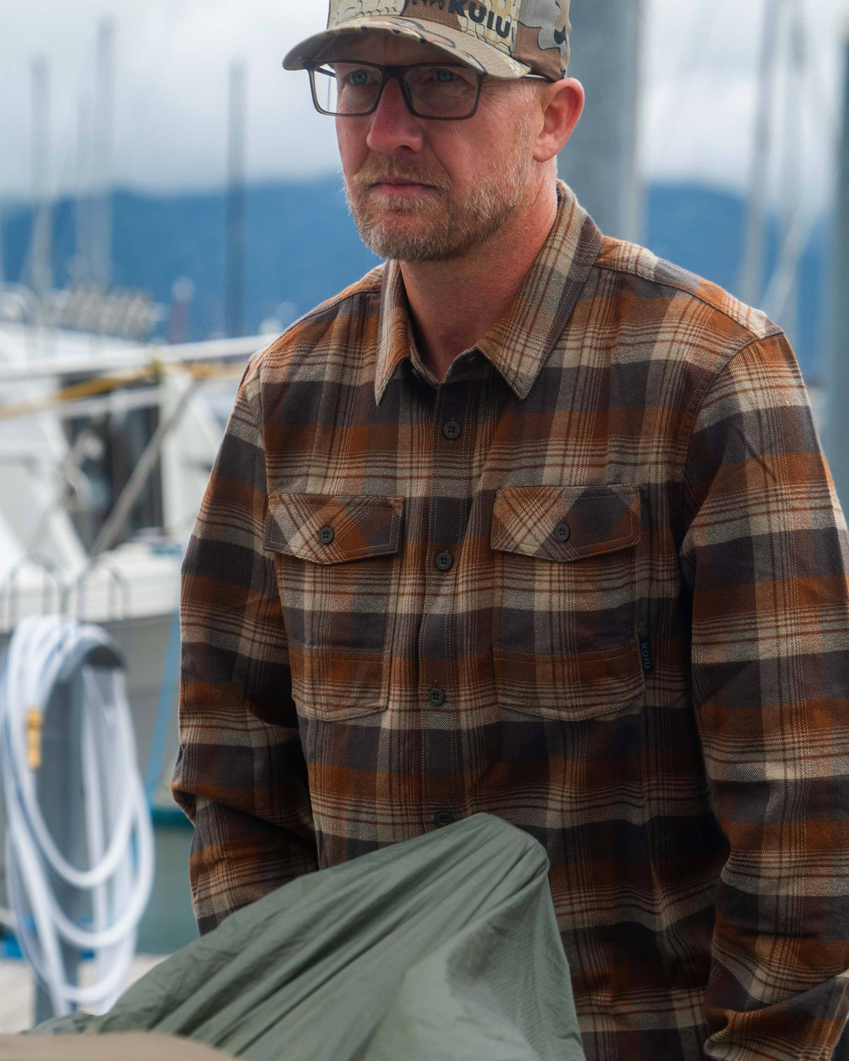Field Flannel Shirt | Loden Blockline
