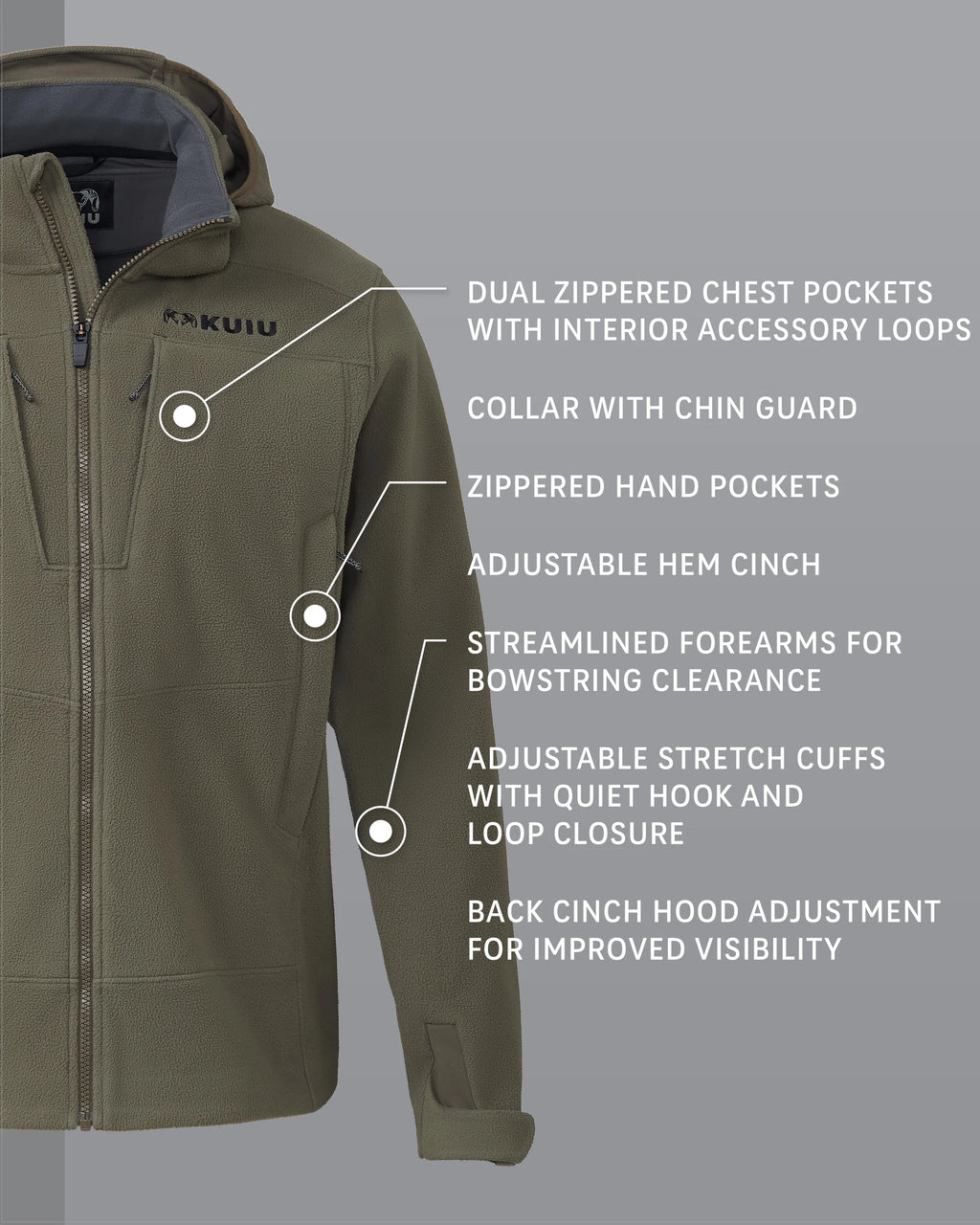 KUIU Proximity LT Hooded Jacket | Ash