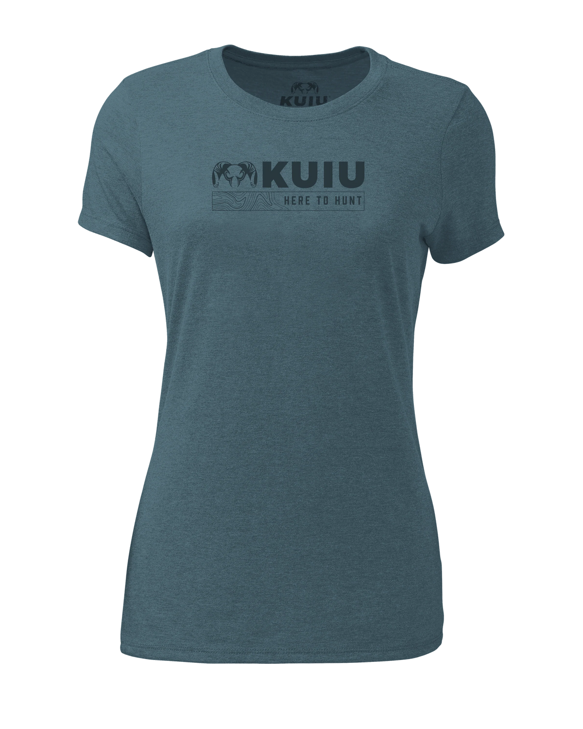 KUIU Women’s Topo Here to Hunt T-Shirt | Indigo