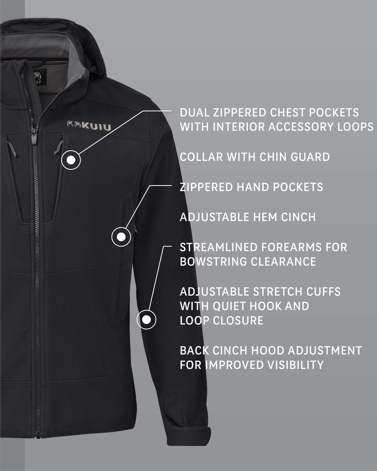 KUIU Proximity LT Hooded Jacket | Black