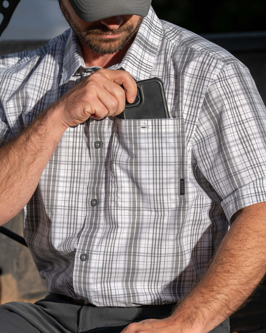 Borrego SS Shirt | Battleship Plaid