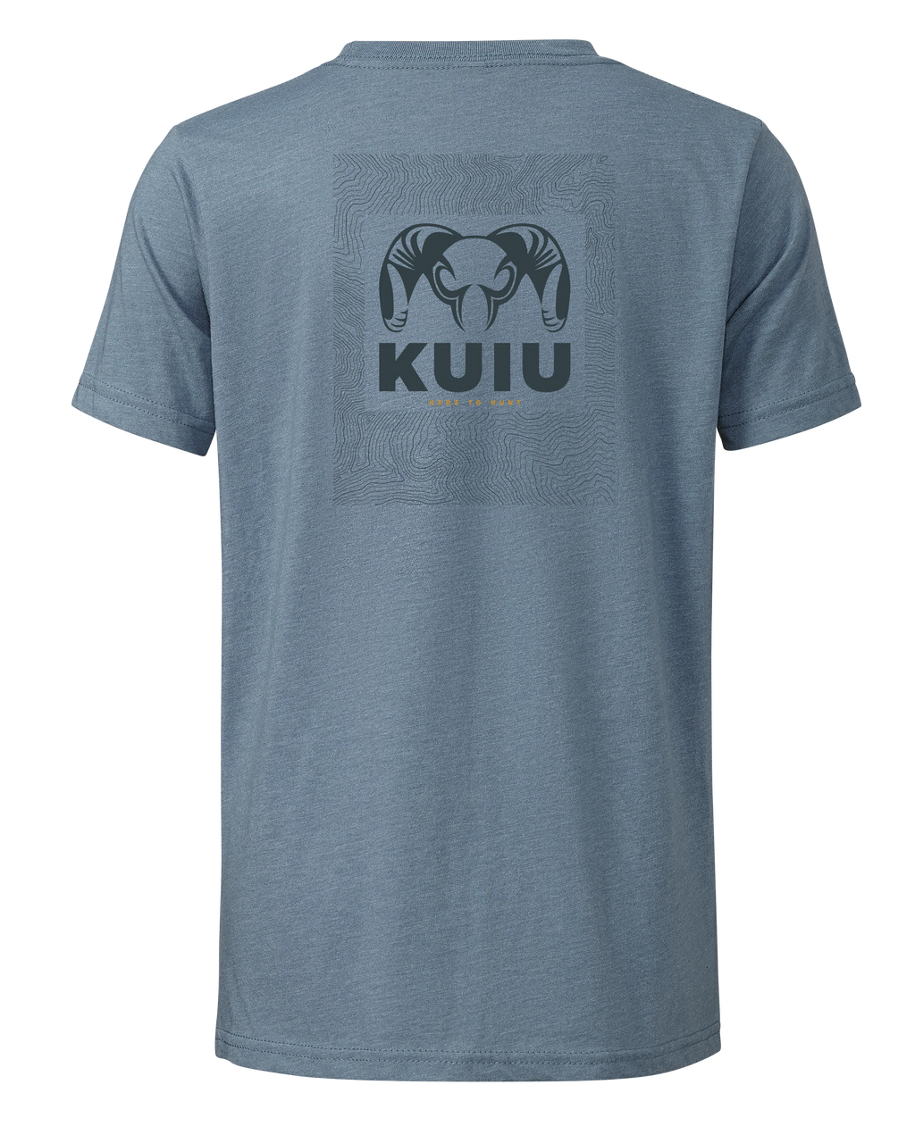 KUIU Youth Topo Back Logo T-Shirt | Heather Slate Blue