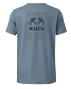 KUIU Youth Topo Back Logo T-Shirt | Heather Slate Blue