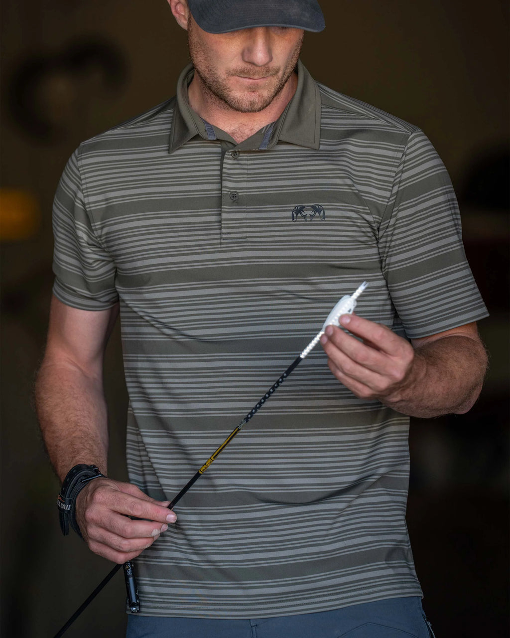 KUIU Performance Polo Stripe | Ash Stripe