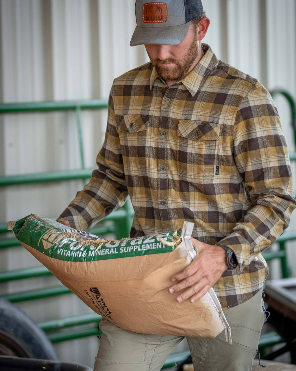 Field Flannel Shirt | Flax Blockline