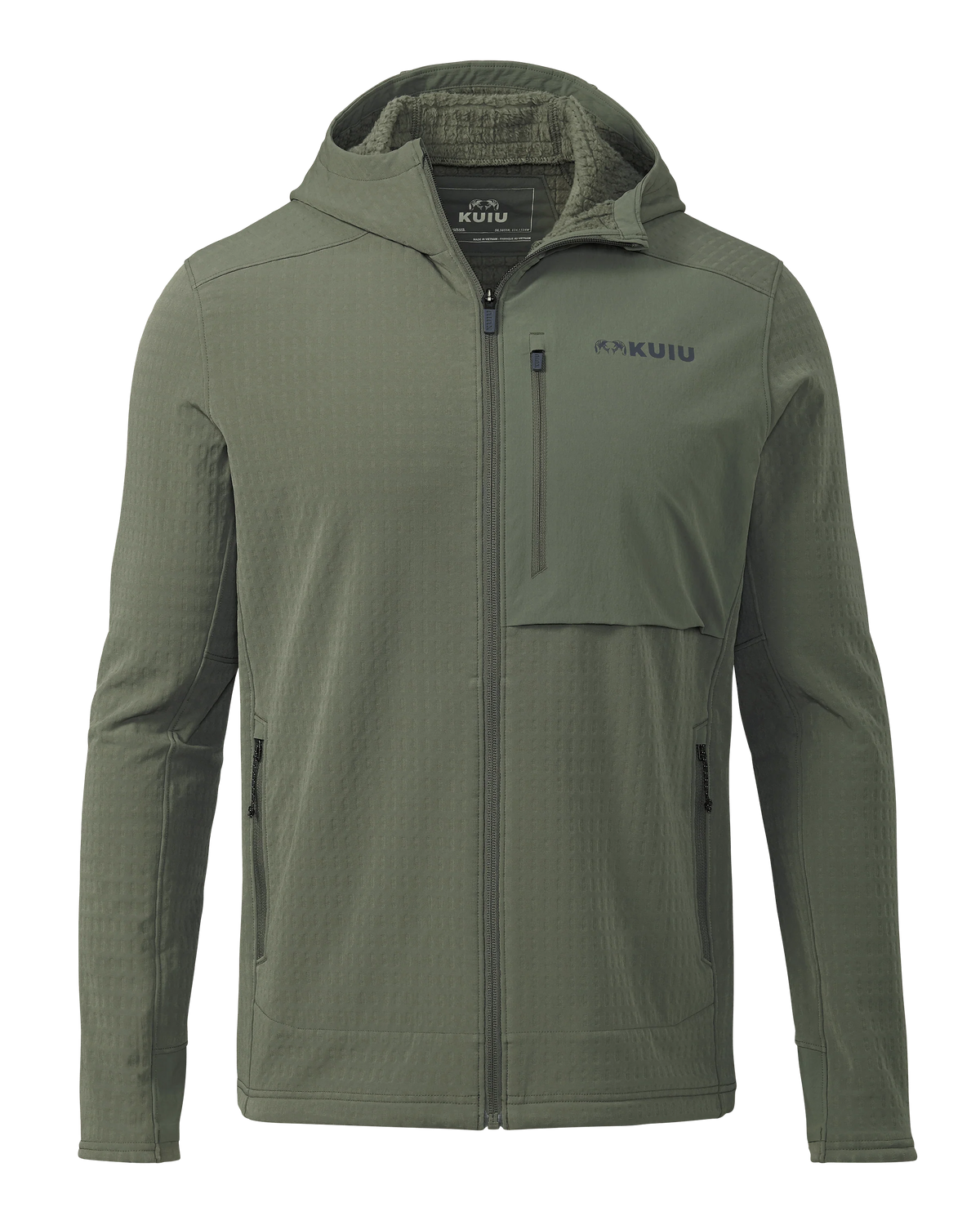 Blockfield Fleece Hoodie | Dark Sage