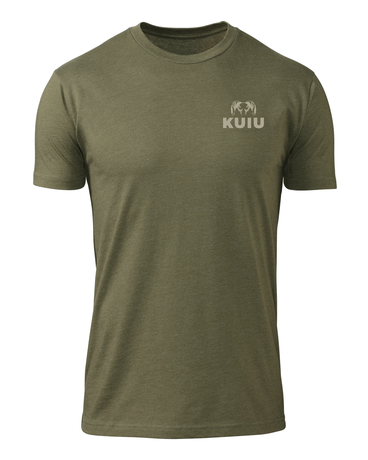 KUIU Distressed Vertical Flag T-Shirt | Military Green