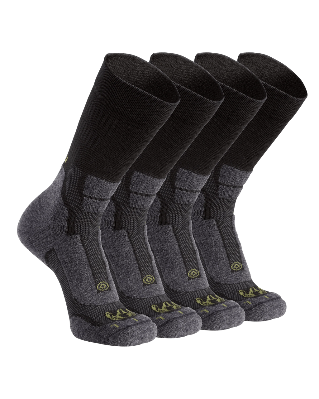 StrongWool Hybrid Crew Sock 4-Pair Pack | Grey Green