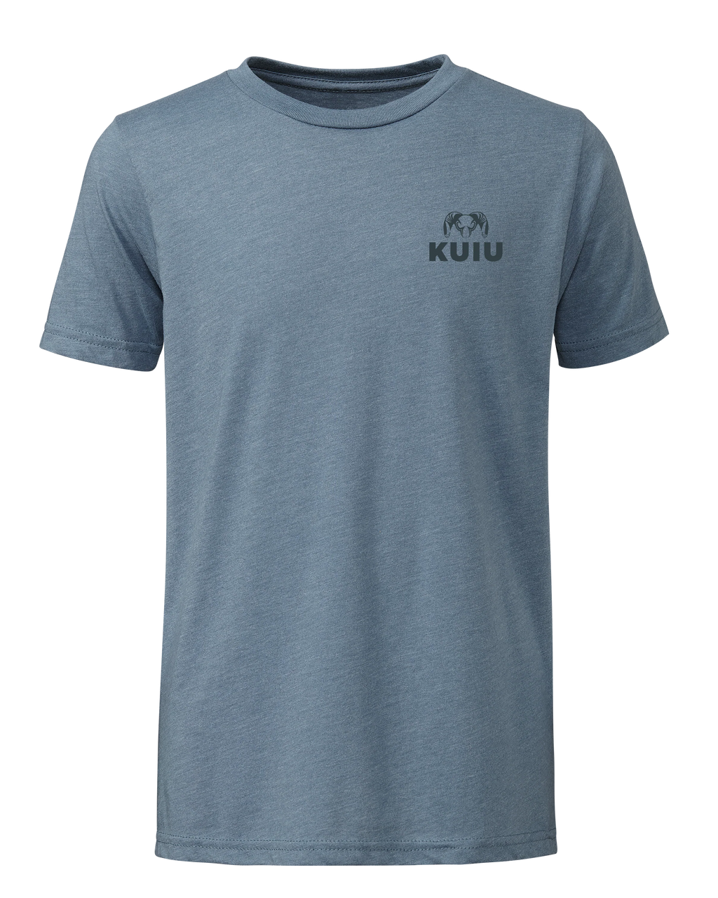 KUIU Youth Topo Back Logo T-Shirt | Heather Slate Blue