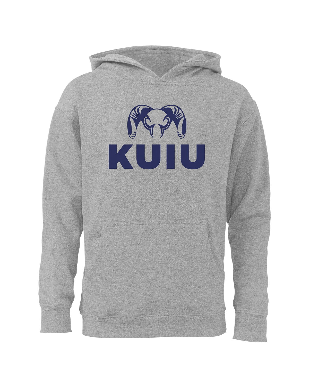 Youth Stacked Logo Hoodie | Grey Heather