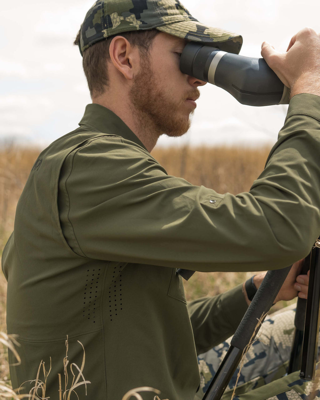Mesa Vented LS Snap Shirt | Khaki