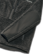 Sherpa Fleece Zip Pullover | Asphalt