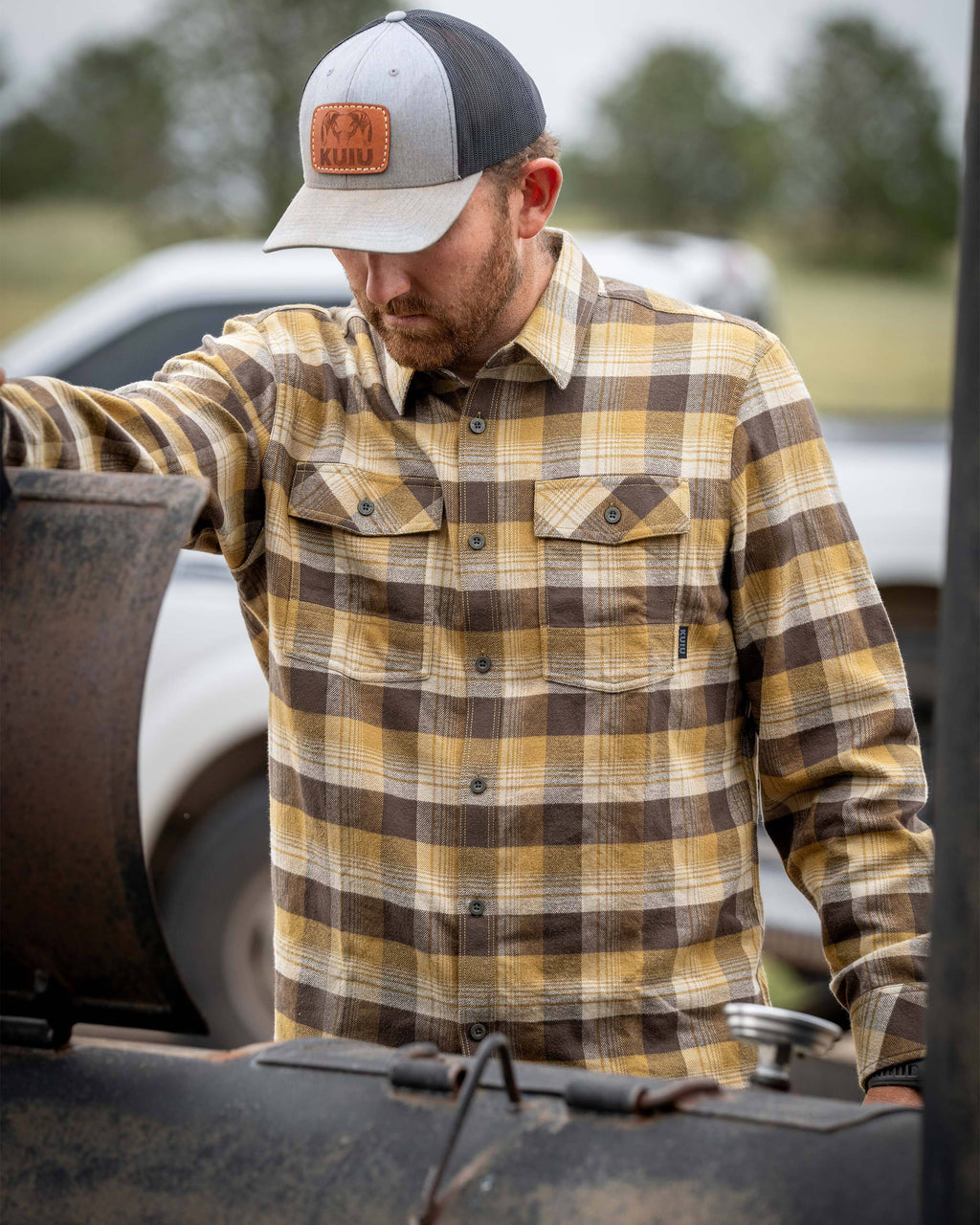 Field Flannel Shirt | Flax Blockline